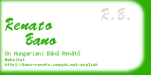 renato bano business card